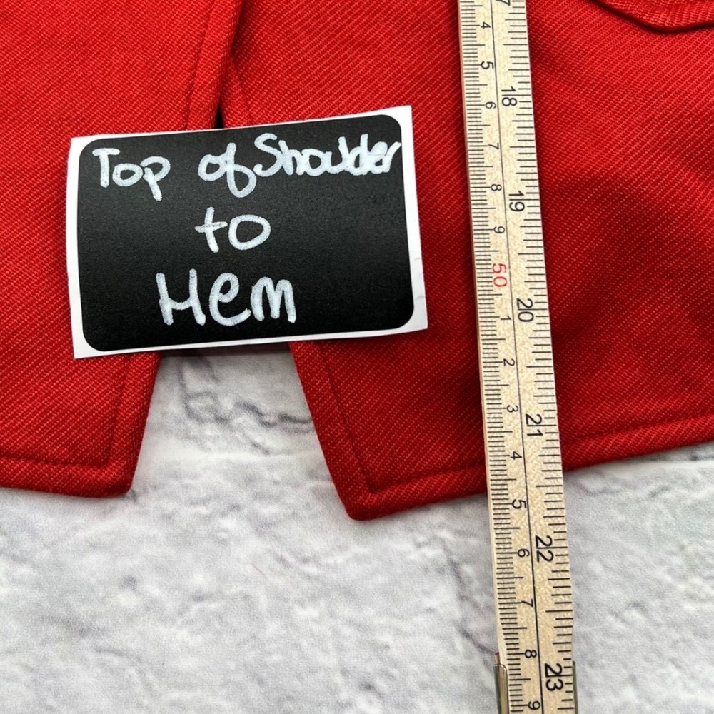 Cabi Playdate Jacket Red Blazer Utility Pocket Stretch Womens Size 6 Office - Picture 8 of 9